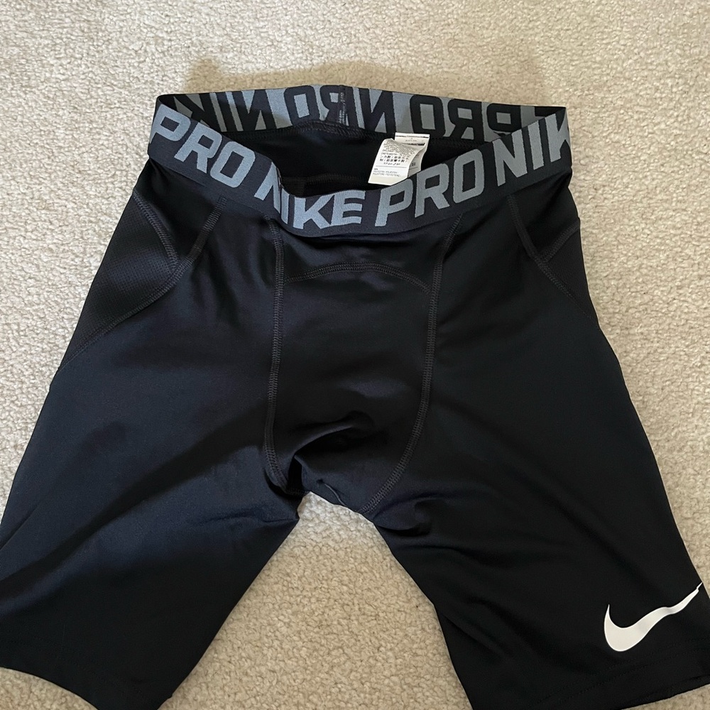 Nike Pro Black and Gray Dri-FIT Shorts